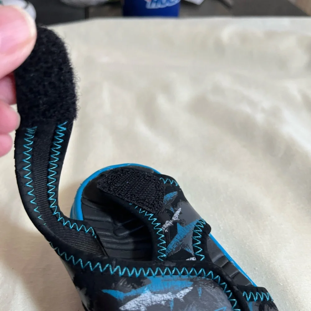 Skechers SKX Black and Blue Kids Sandals
